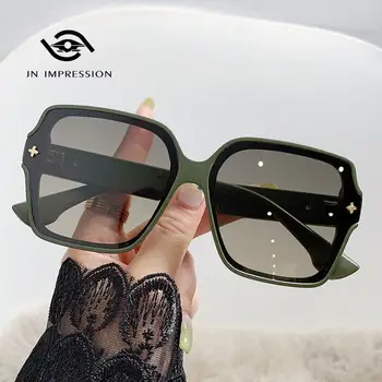 Новые модные Солнцезащитные очки с защитой от ультрафиолета в большой оправе для похудения, очки для вождения в условиях уличной съемки  5