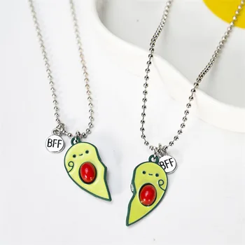 Модное магнитное ожерелье из авокадо для женщин, геометрическая подвеска в форме сердца для лучших друзей, украшения для лучшей жизни, подарки для подруг  5