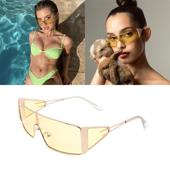 Модные Прямоугольные солнцезащитные очки BEGREAT для женщин и мужчин, Солнцезащитные очки в стиле ретро, женские очки панк-оттенков UV400  5