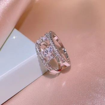 Кольцо из 100% стерлингового серебра 925 Пробы с НАСТОЯЩИМ бриллиантом для женщин, Изысканные Обручальные кольца с натуральным бриллиантом, Коробка для колец с драгоценными камнями, Женская  5