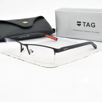 2023 ТЕГ брендовая оправа для очков мужские очки для близорукости компьютерные очки оправы для очков для мужчин Ретро оптические очки Металлический ботаник  5