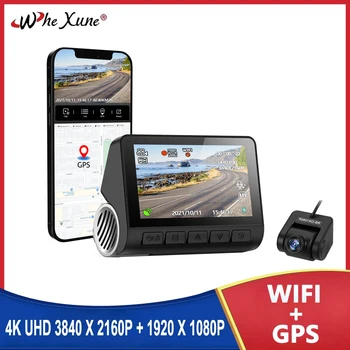 Новатэк 96670 Sony IMX 415 WiFi Регистратор 3,0 Дюймов Двухобъективный Автомобильный Видеорегистратор Камера 4K UHD GPS Ночного Видения Видеорегистратор Для вождения Dashcam  3
