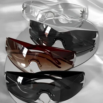 Панк Цельные Солнцезащитные Очки Goggle New Y2k Luxury Brand Солнцезащитные Очки Star Eyewear Женская Мода Дизайнерские Очки UV400 Five Star  5