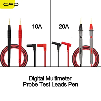 1 пара цифровых мультиметрических щупов 1000 В 10A/20A, тестовые провода, ручка с позолоченной медной иглой диаметром 2,2 см  10