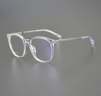 Винтажные очки для чтения при пресбиопии в оправе из чистого ацетата титана Мужские Оптические очки с защитой от царапин Очки по рецепту женщин  5