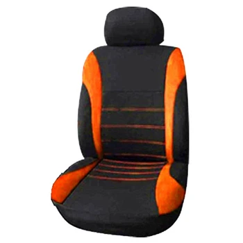Чехлы для передних автомобильных сидений с подушкой безопасности, спортивные ковшеобразные чехлы для сидений, автомобильные чехлы для сидений (черный + оранжевый)  4