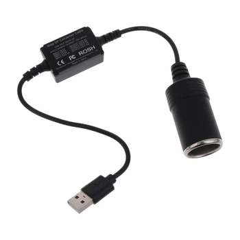 Адаптер USB на 12 В, розетка для сигарет USB A на 12 В, Женский шнур питания  5
