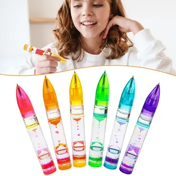 Новый креативный жидкий движитель Bubbler Fidget Pen для детей и взрослых, игрушка для снятия стресса, Красочная Жидкая ручка-таймер, канцелярские принадлежности для студентов  10