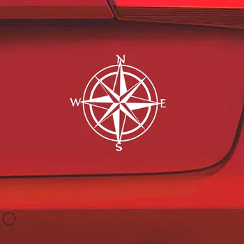 Навигационный компас Виниловая наклейка на бампер автомобиля, наклейка на окно грузовика, украшение автомобиля  10