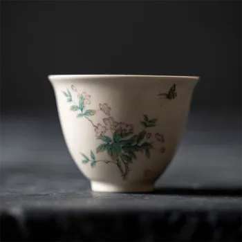 Керамическая офисная чайная чашка с ручной росписью 