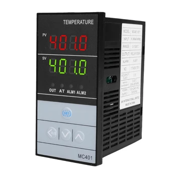 SSR Выходной PID Термостат Регулятор температуры ℃/℉ Подходит для Универсальной Термопары Pt100 RTD Водонепроницаемый MC401 85-265VAC  10
