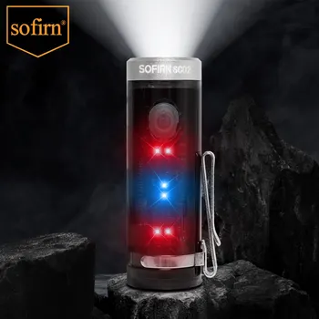 Sofirn SC02 Мини-Фонарик 330lm 90 CRI Светодиодный Фонарик USB C Перезаряжаемый Фонарик Брелок Лампа Боковой Подсветки с RGB-Индикатором EDC  10