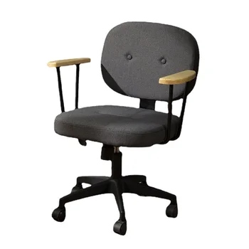 Домашний Компьютерный стул, Удобный стул для обучения, Интернет-вращающийся стул с красной спинкой  3