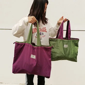 Экологичная складная сумка для покупок, многоразовая портативная сумка через плечо для путешествий, модная карманная сумка для хранения продуктов в супермаркете  10
