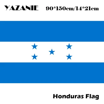 ЯЗАНИ 90x150 см, висящий баннер с флагом Гондураса, Национальный флаг Гондураса, украшение дома, Изготовленные на заказ Качественные флаги и баннеры из полиэстера  10