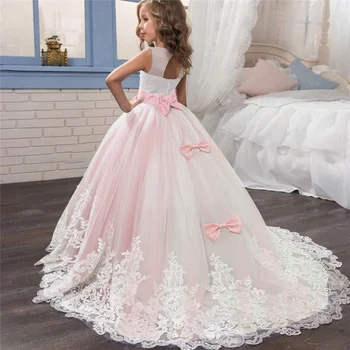 Длинное праздничное платье в цветочек, роскошное молодежное платье для детей? Вы детская праздничная форма? OS Свадебное платье подружки невесты  0