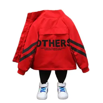 Куртка-кардиган для маленьких мальчиков 2023, Модные весенне-осенние спортивные пальто с буквенным принтом, детская ветровка с буквенным принтом, верхняя одежда от 2 до 12 лет  5