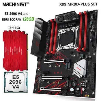 Комплект материнской платы MACHINIST X99 LGA 2011-3 Kit Xeon E5 2696 V4 CPU 128 ГБ (8 * 16G) DDR4 ECC RAM Memory Combo Nvme M.2 ATX MR9D PLUS  10