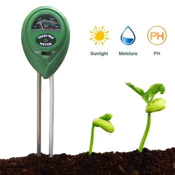 Измеритель PH почвы 3 в 1, влажность / свет / тест pH, кислотность, влажность, солнечный свет, садовые растения, цветы, инструмент для измерения влажности  5