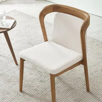 Новый Китайский Обеденный стул, Домашняя чайная комната, Чайный стул, Кресло с откидной спинкой, Дизайнерский стул из массива дерева, Одноместный стул, Кресло со спинкой, стул  5