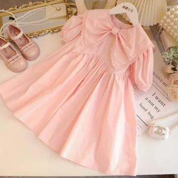 2023 новое платье принцессы с бабочкой для девочек, летние модные платья для девочек хорошего качества 4-10 лет E396  5