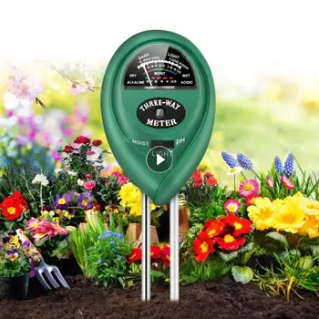 Измеритель PH почвы 3 в 1 Тестер PH солнечного света Садовые цветы Датчик влажности почвы Измеритель Кислотности растений Монитор влажности PH Детектор  5