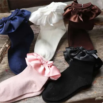 весенне-осенние носки для девочек, новая мода, детские носки принцессы для девочек, шелковые кружевные короткие носки детской мечты  5