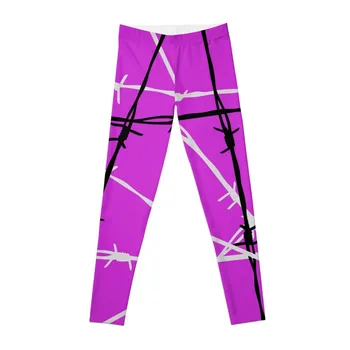 Фиолетовые леггинсы с колючей проволокой, женские брюки, спортивные леггинсы?Женщины  10