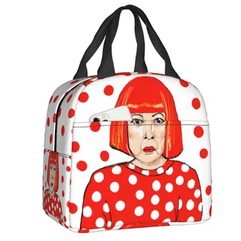 Яей Кусама, Абстрактное искусство, Изолированная сумка для ланча для женщин, Сменный холодильник, Термос для ланча, детские сумки для школьной работы, сумки для еды  10