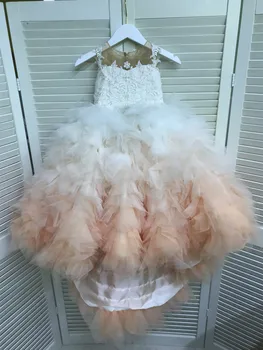 Элегантные платья ручной работы для девочек-цветочниц, свадебное платье принцессы, платье Vestidos Novia, платье для первого причастия, бальное платье  5