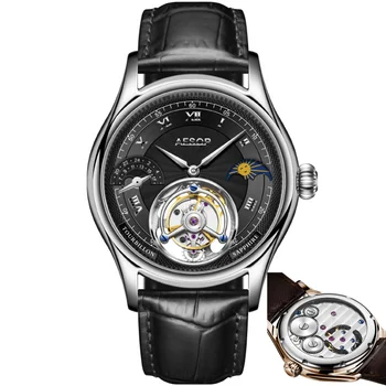 Механические часы с турбийоном Aesop, водонепроницаемые мужские часы-скелет, лучший бренд класса люкс, автоматические многофункциональные мужские часы  5