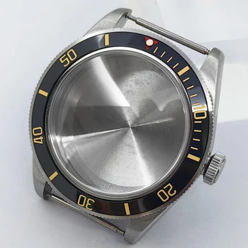 Новый оригинальный 39-миллиметровый серебристый корпус часов из нержавеющей стали с выпуклым сапфировым стеклом, подходит для часового механизма NH34, NH35, NH36, Аксессуары для сборки часов  5