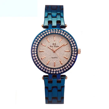 Женские спортивные кварцевые часы с циферблатом из нержавеющей стали, женские часы-браслет, аналоговые кварцевые часы, роскошные часы  5