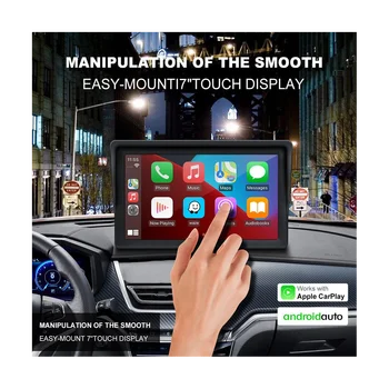 Универсальное 7-дюймовое автомобильное радио, мультимедийный видеоплеер, беспроводной Carplay и Android Auto Touch Screen Bluetooth  10