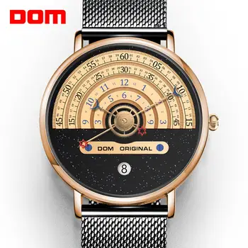 DOM Мужские часы модные часы креативные роскошные часы со стальным ремешком мужские часы кварцевые часы reloj mujer bayan saat M-1288  5