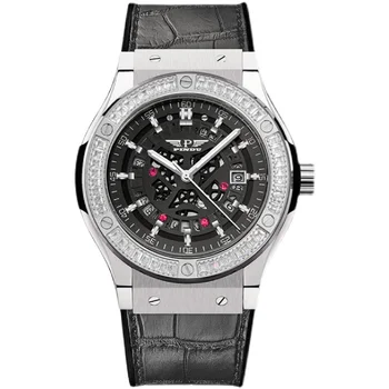 Роскошные мужские часы-скелет, автоматические механические наручные часы, спортивные часы лучшего бренда, 45-мм люминесцентные часы с автоподзаводом PINDU 2023  2