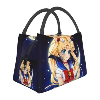 Изолированная сумка для ланча Sailors Moon для кемпинга, путешествий, Герметичный кулер, термобокс для ланча, женская  10