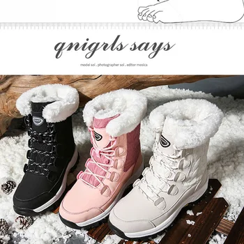 2023Women Классические Зимние ботинки Зимняя теплая обувь Обувь ручной работы на платформе Женские ботинки ботильоны Botas De Mujer Большие размеры Пинетки  5