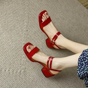 JIESHAO/ Женские босоножки; Элегантные женские туфли на каблуке; женские сандалии-гладиаторы на высоком каблуке; женская обувь на каблуках;  5