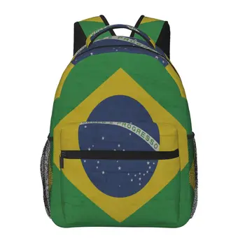 Женский рюкзак с флагом Бразилии, винтажная модная сумка для женщин, мужская школьная сумка, сумка для книг Mochila  10