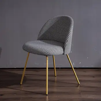 Дизайнерские стулья для гостиной и столовой, Эргономичное кресло для макияжа Lounge Gold, Современная спальня, Мебель для балкона Sillas De Comedor GXR46XP  10