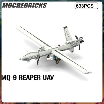 Военная серия Sky Scout MQ-9 Reaper Беспилотный Летательный Аппарат MOC Для Сборки Строительного Блока Модель Самолета Космической Академии Детские Игрушки Рождественские Подарки  5
