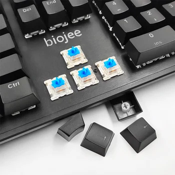 Механическая клавиатура с 104 клавишами, удобная проводная игровая клавиатура USB с подсветкой, компьютерные аксессуары для настольных портативных ПК  1