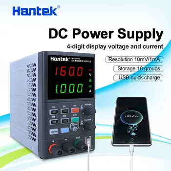 Цифровой программируемый источник питания постоянного тока Hantek 4, 1 канал, Разрешение 10 мВ/1 мА, Регулятор напряжения, переключатель 0-160 В/0-8 А  5