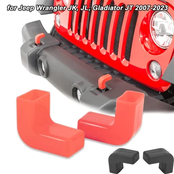 Чехлы на фаркоп переднего бампера для Jeep Wrangler JK, JL Gladiator JT 2007-2023  5