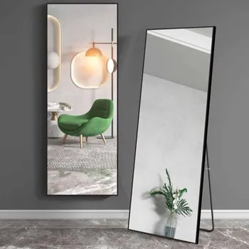 Настенное зеркало в гостиной с прямоугольным креплением, Большое зеркало в полный рост, настенный пол, современный декор для эстетической комнаты El Hogar  5