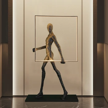 Современная креативная абстрактная фигура скульптура торшер гостиная крыльцо вестибюль отеля FRP большое украшение  5