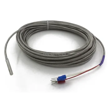 FTARP02 PT100 тип 8 м высокотемпературный металлический экранирующий кабель для полировки стержня, головка датчика температуры RTD  2