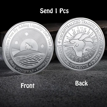 Коллекция металл ремесла украшения дома отличный подарок Биткойн сувениры UNISWAP позолоченных монет цифровых виртуальных памятных монет  10