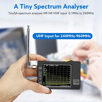 Модернизированный ручной миниатюрный анализатор спектра TinySA с 2,8-дюймовым дисплеем от 100 кГц до 960 МГц с защитой от электростатического разряда Версии V0.3.1_E  5
